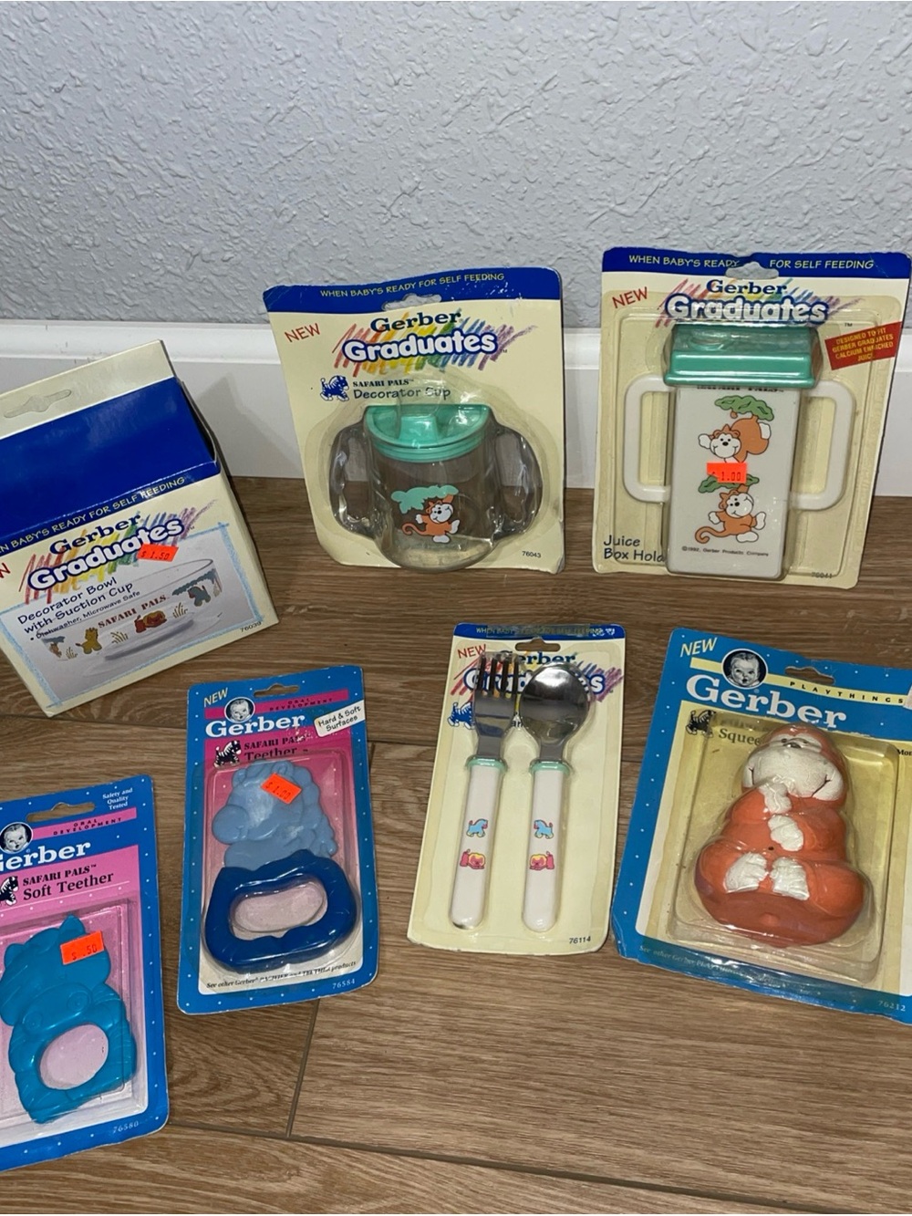 Vintage 1992 Gerber Graduates Safari Pals Feeding Set Monkey NOS